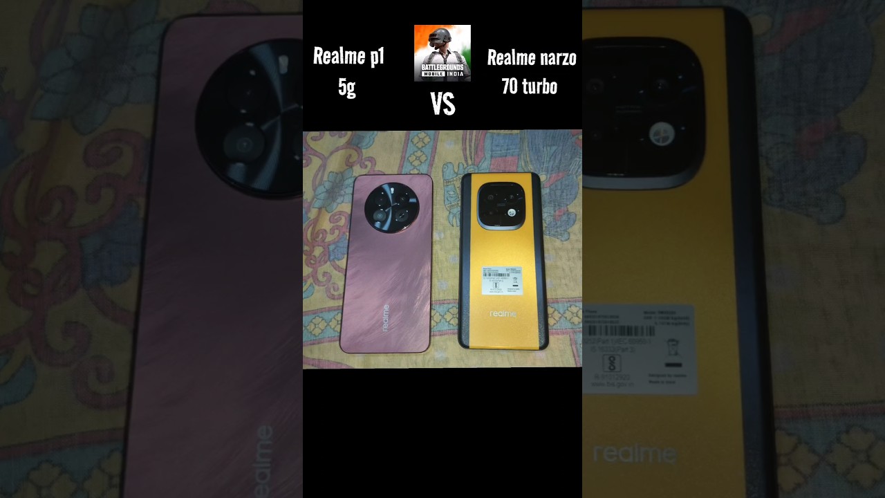 Realme narzo 70 turbo vs Realme p1 5g Bgmi opning test