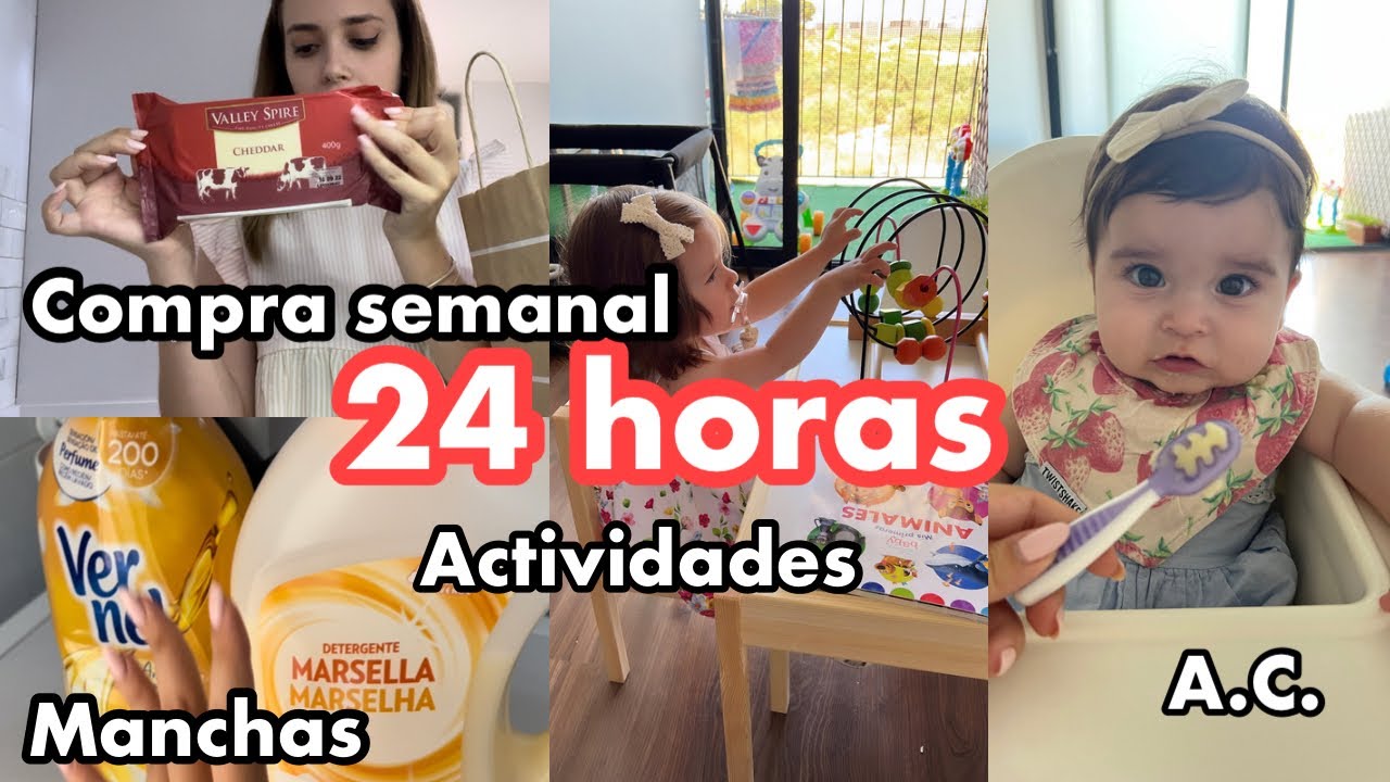 24 HORAS⏰COMPRA semanal MERCADONA y LIDL🥑A.C de JULIETA🥕así QUITO las MANCHAS👕NUEVOs PENDIENTES👧