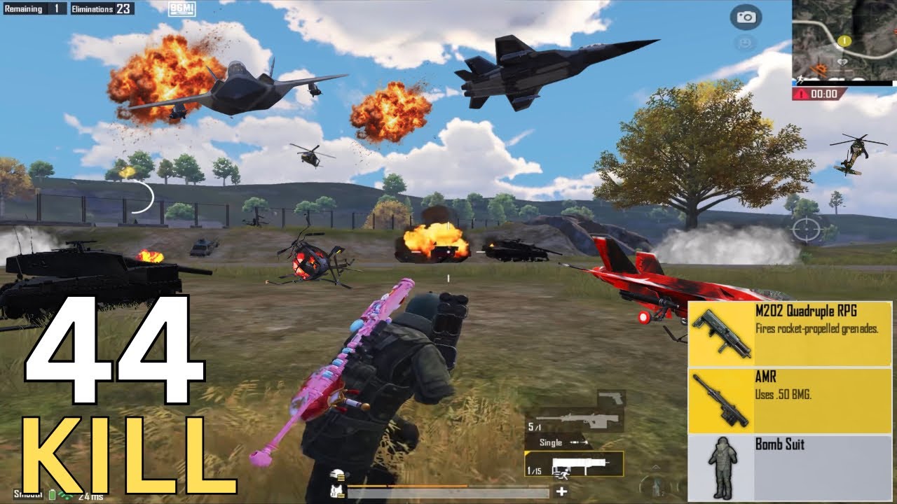OMG 🤯 AMR + M202 Heavy Action Against Tank, Helicopter, Robot 🔥 || PUBG MOBILE PAYLOAD 3.0 ||