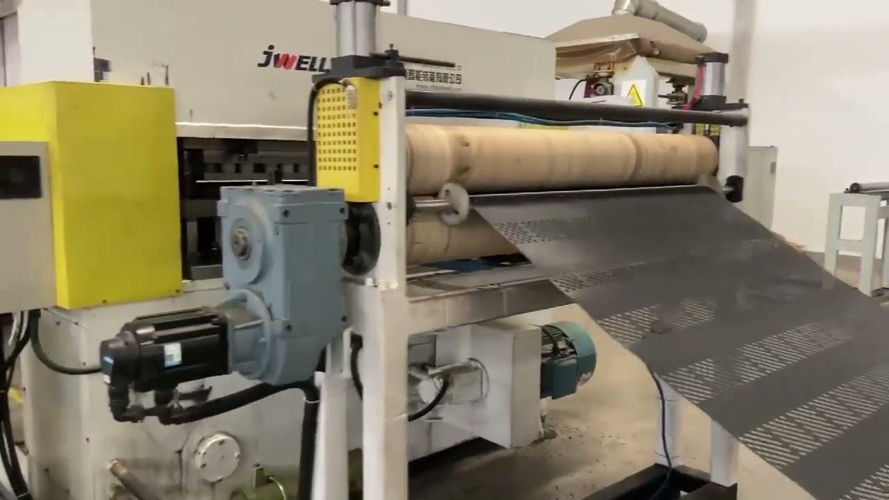 HDPE Geocell production process of strips cutting