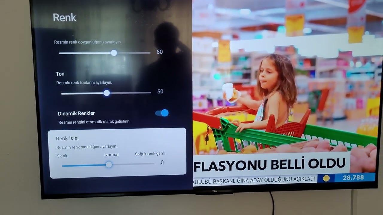 TELEVİZYON GÖRÜNTÜ AYARLARI TCL 55V6B 