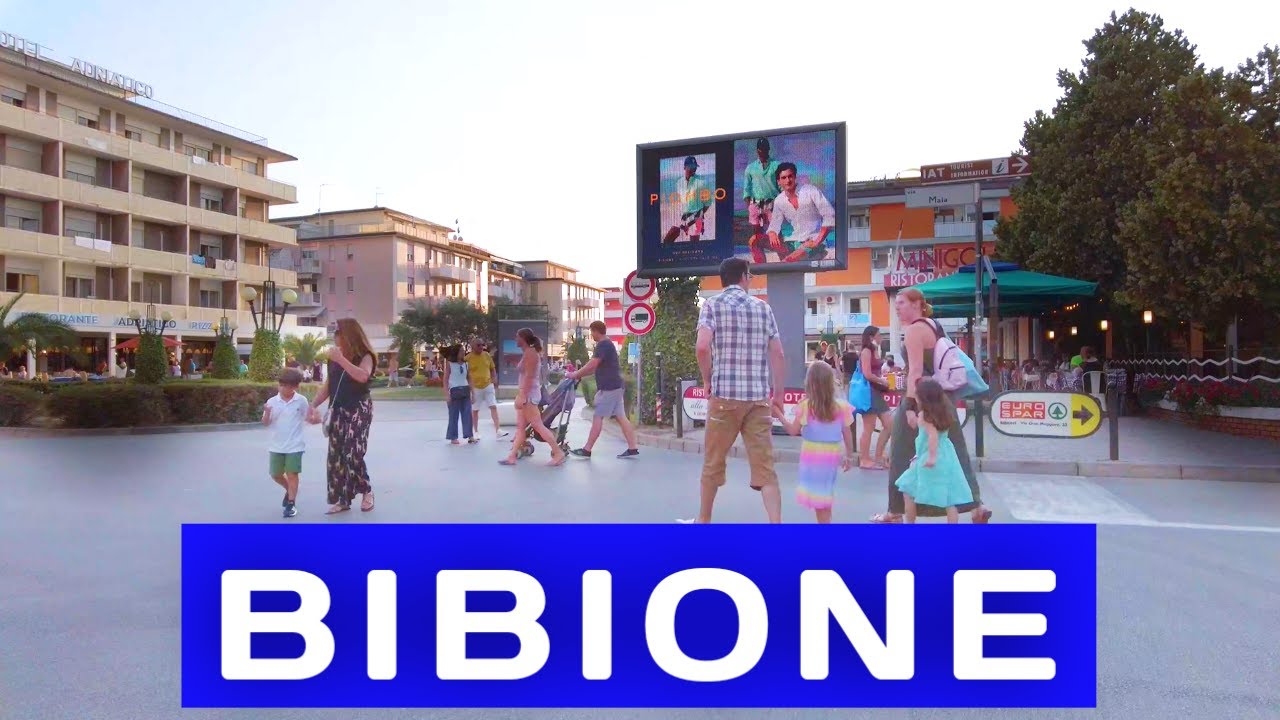 BIBIONE ITALY, City center - Evening Walk 4K UHD