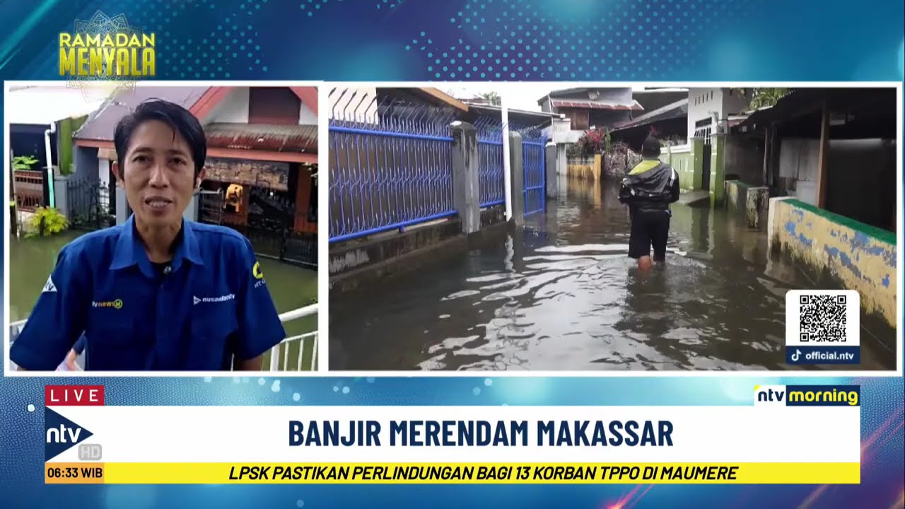 Live Report! Banjir di Makassar Belum Surut, Puluhan Warga Masih Mengungsi | NTV MORNING