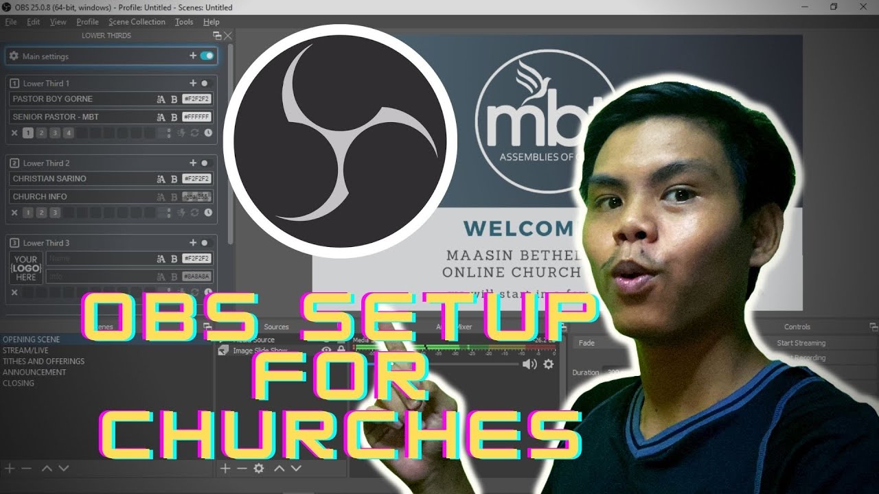 EASY OBS SETUP FOR CHURCHES | How To Setup OBS For Your Church Livestream