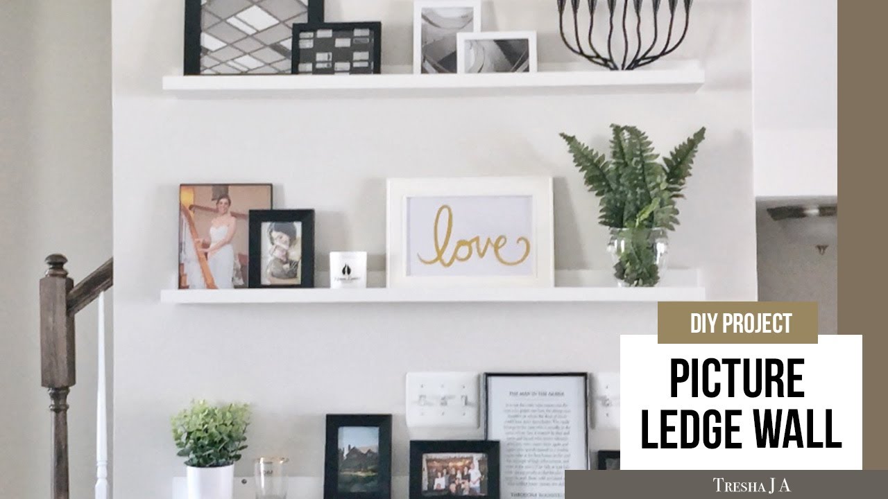 DIY Picture Ledge Wall - Easy - Short Wall Solution