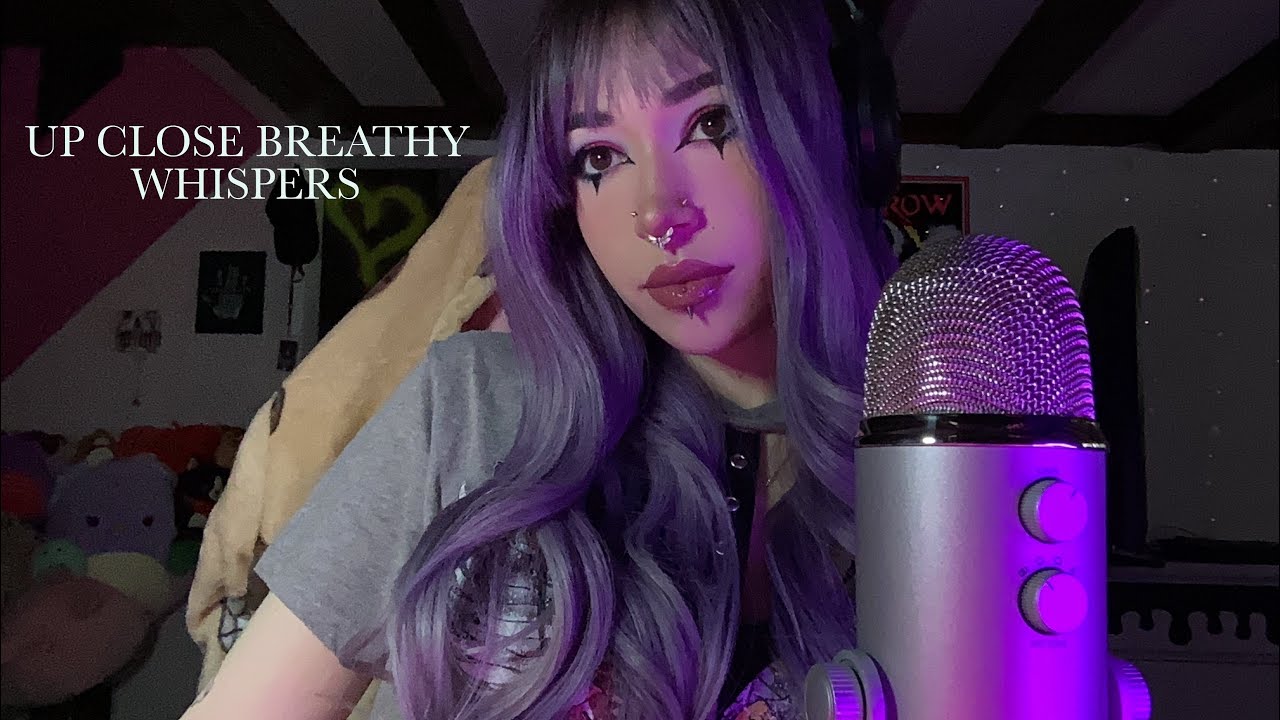 Up Close Breathy Whispers ASMR | Rambling, Finger Fluttering, Hand Sounds