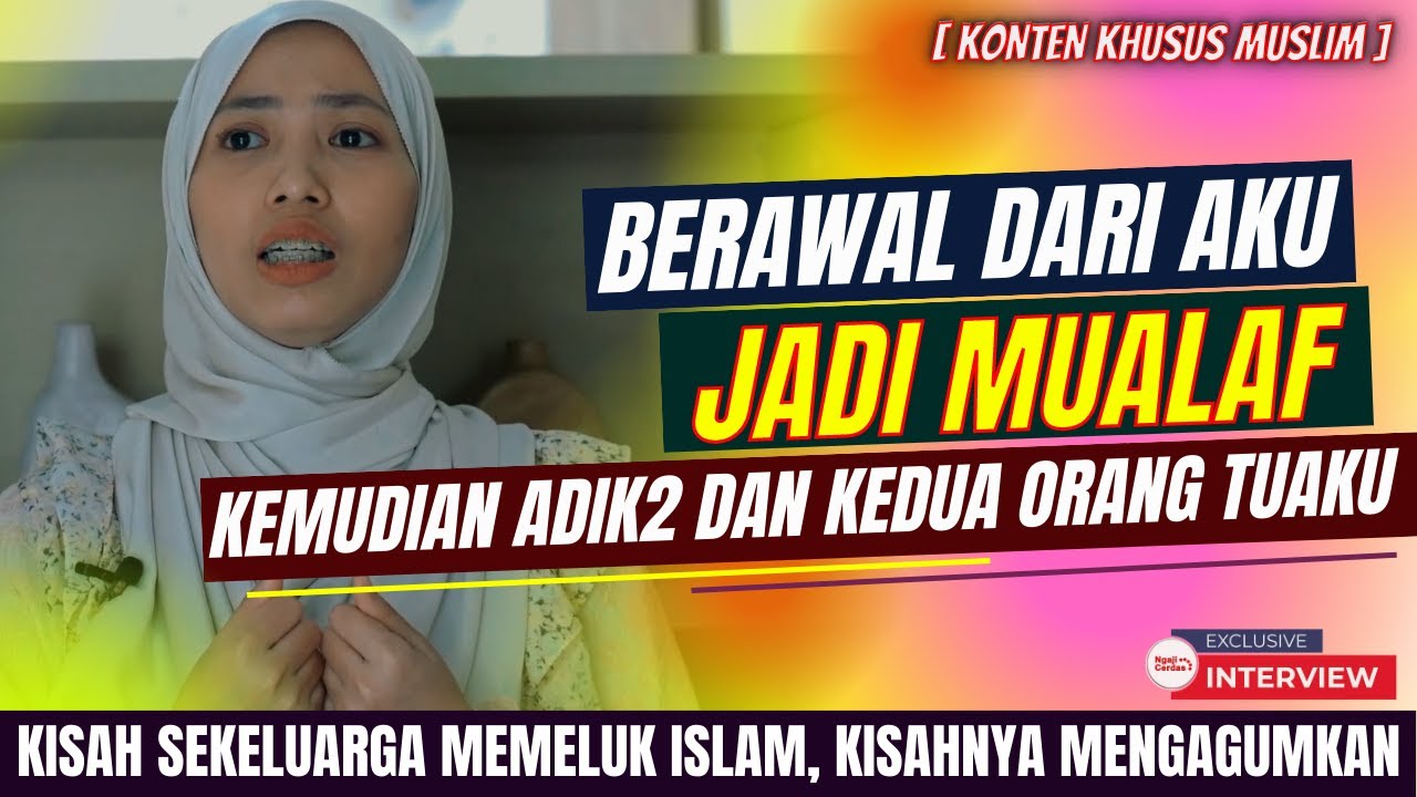 Mengagumkan !! Satu Keluarga mualaf , Berawal dari Suka dengan busana berhijab, ini Kisah Lengkapnya