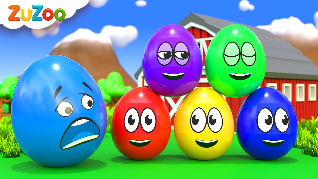 Huevos de Pascua Gigantes de Colores Con Las Mejores Canciones Infantiles | ZuZoo en Espa&ntilde;ol