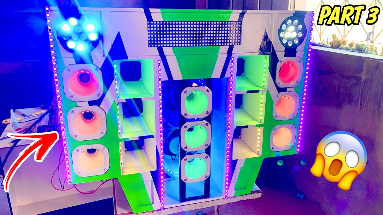 Instalei a fita de led V.U no MINI PAREDÃO😍 | Letreiro e Canhão de led no lugar✅