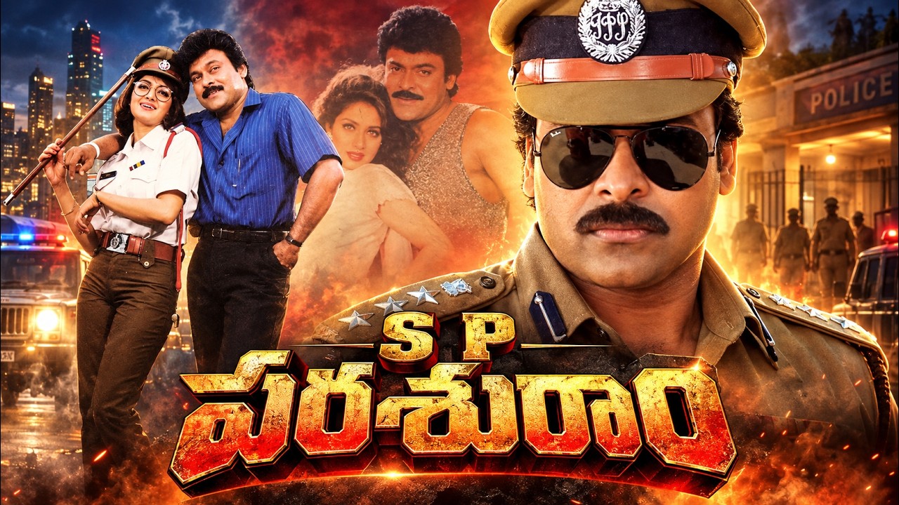S.P. Parasuram Telugu Full Movie | Chiranjeevi, Sridevi | Ravi Raja Pinisetty | Action Movie