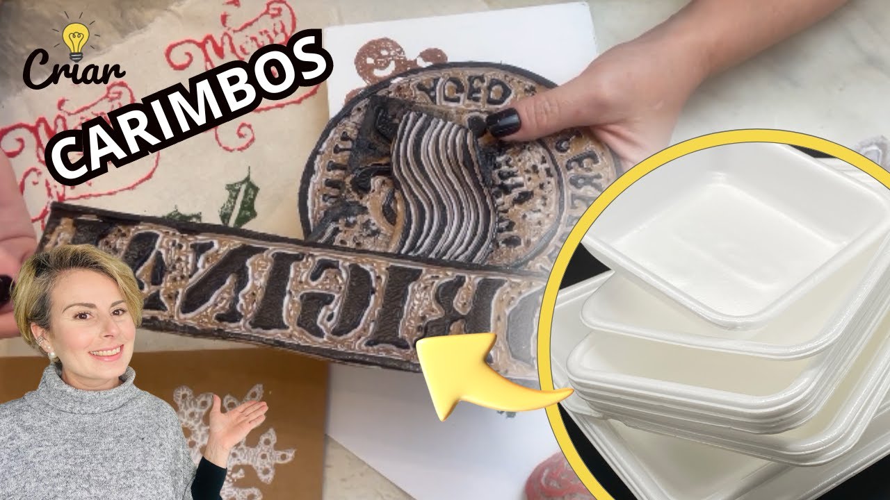 COMO FAZER CARIMBOS EM CASA | Diy | Bandejas de Isopor | Faça você mesmo!