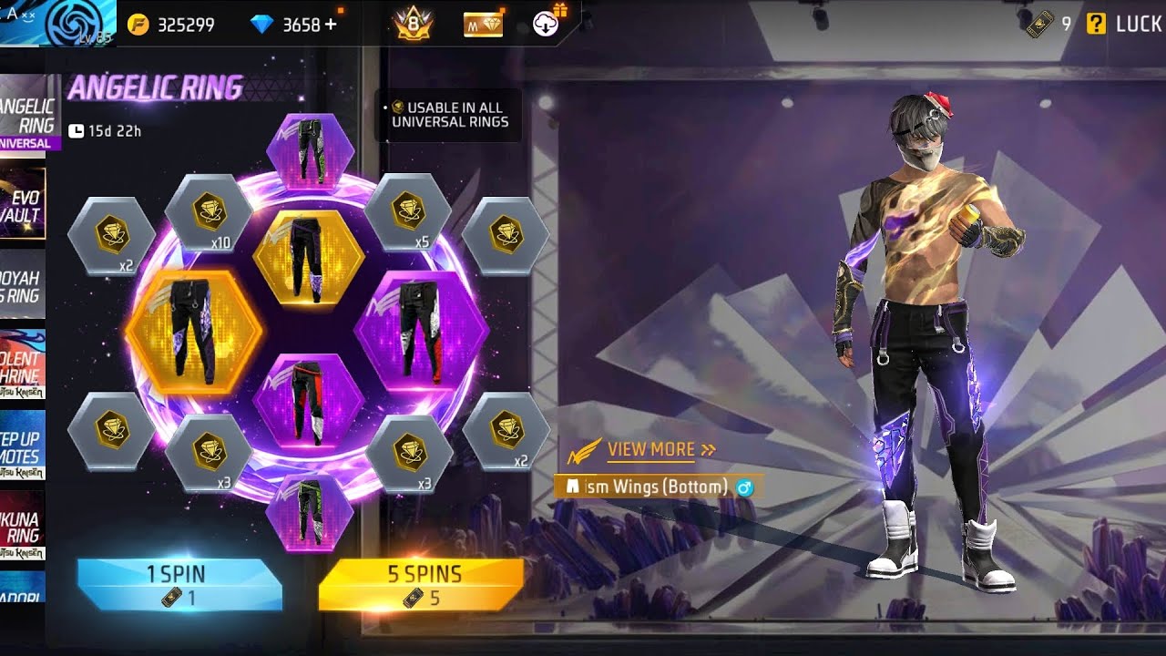 New Angelic universal Ring Event _ Free Fire 🔥🔥