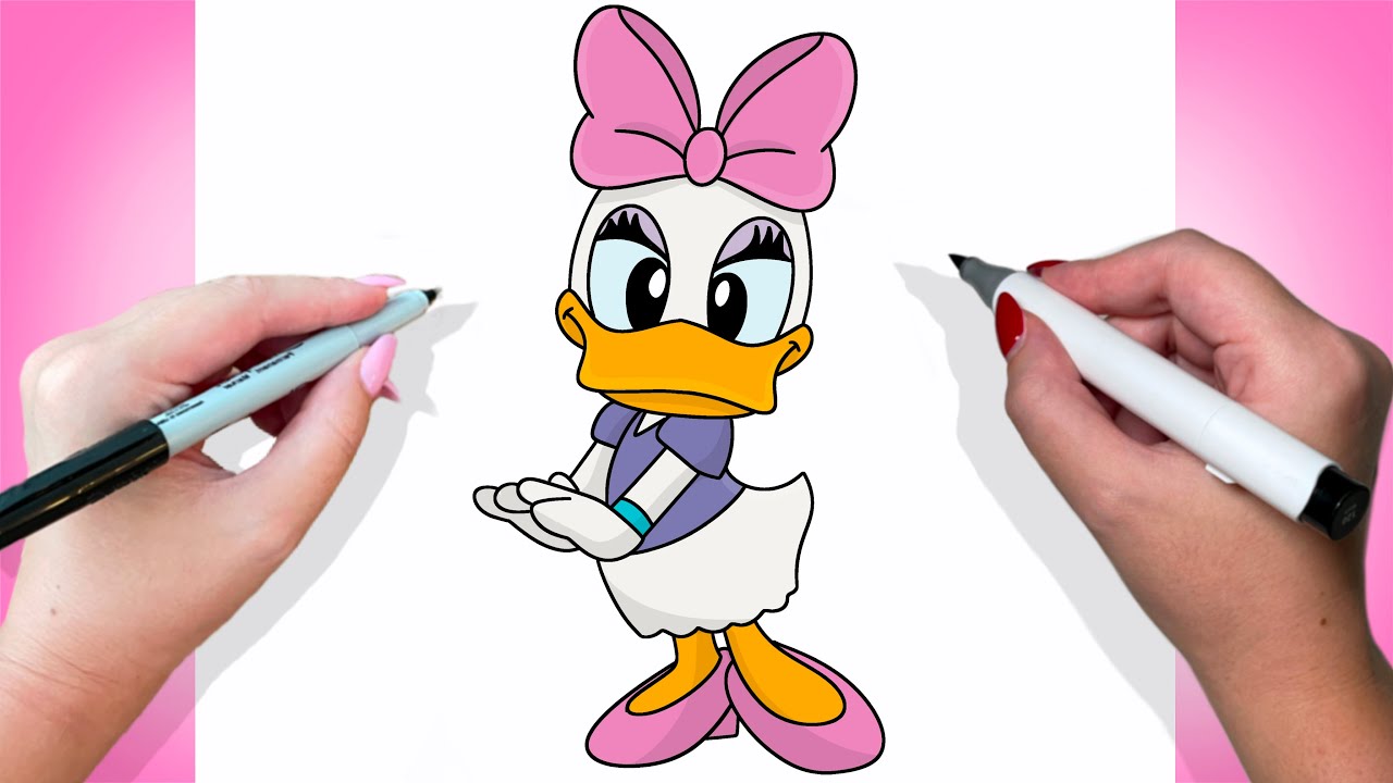 How To Draw Daisy Duck | Tutorial Easy