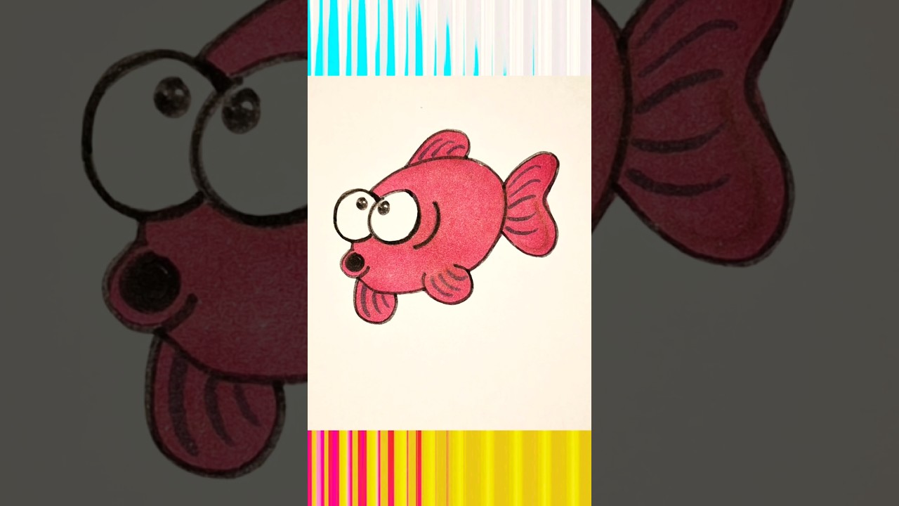 Easy Fish Drawing | Cute Fish Art for Kids 🐠