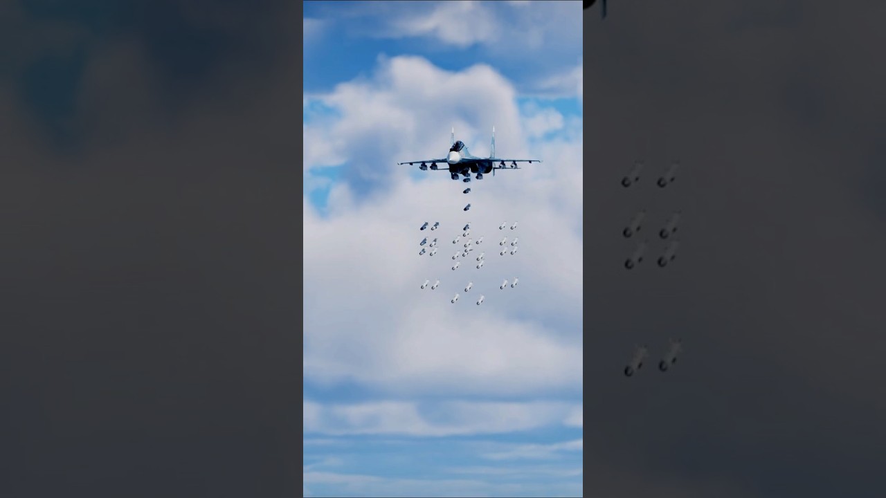 When a Fighter Jet Releases Dozens of Bombs at Once 🔥