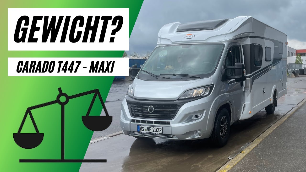 WOHNMOBIL auf der WAAGE 😲 Gewicht Carado T447 | Auflasten Maxi Chasis 4,2 Tonnen