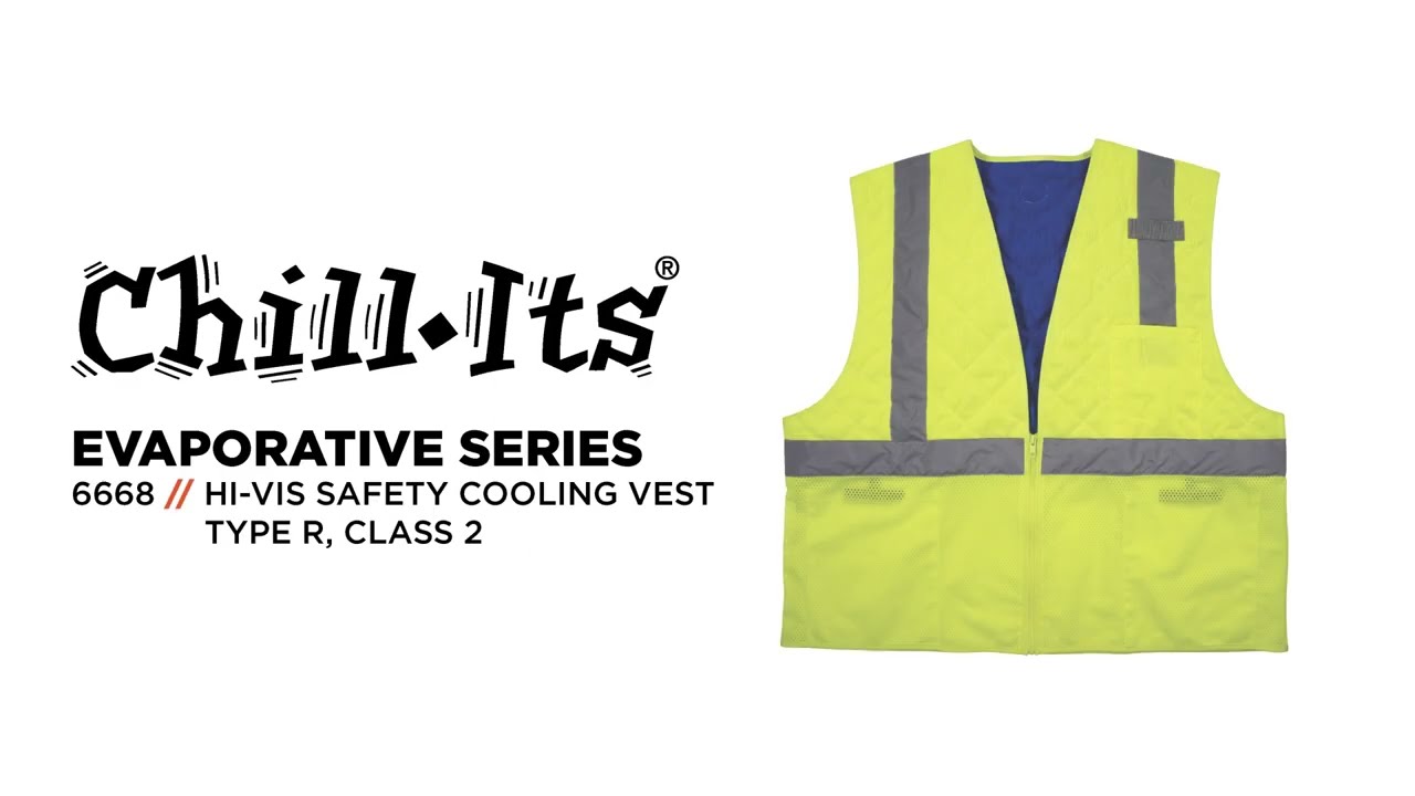 Stay Cool and Hi-Vis Compliant With the Chill-Its 6668 Type R Class 2 Hi-Vis Cooling Vest
