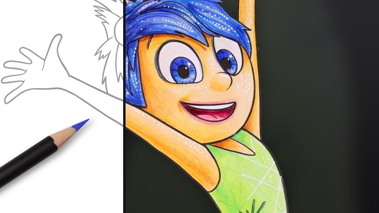 How to Color Emotion Joy - Basic and Advanced | Inside Out Coloring Pages