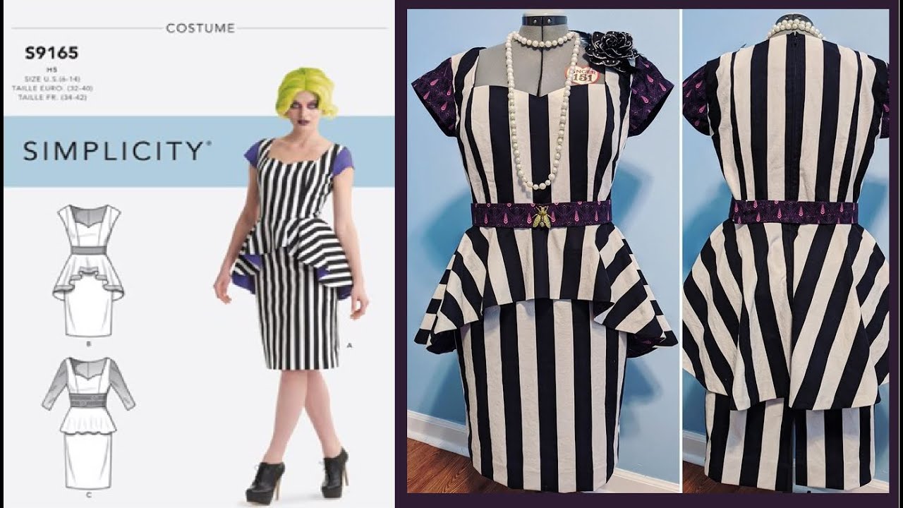 Beetlejuice Inspired Cosplay Dress Tutorial [Simplicity 9165 Sew-a-Long]