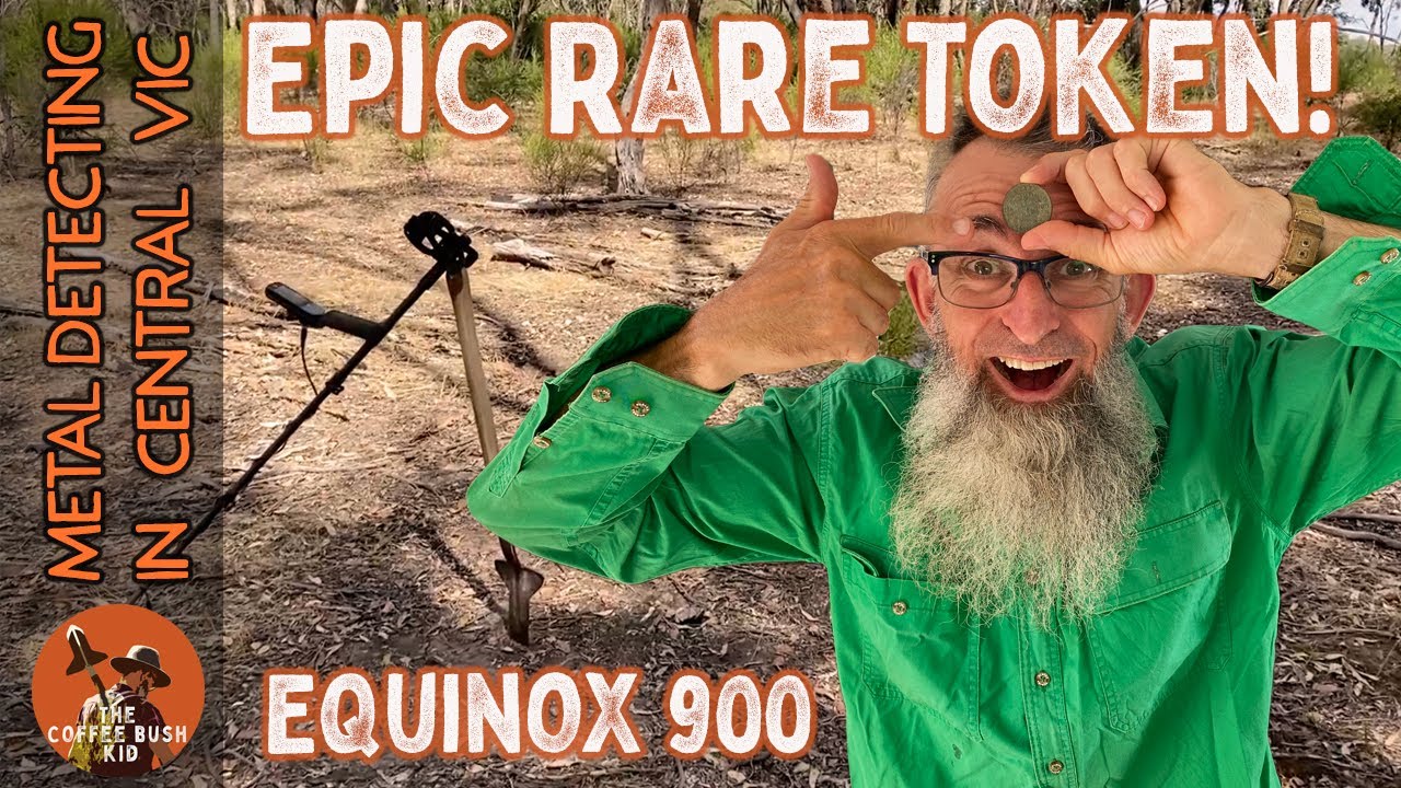 METAL DETECTING with the EQUINOX 900 reveals silver and three tokens, one with a RARITY OF 9