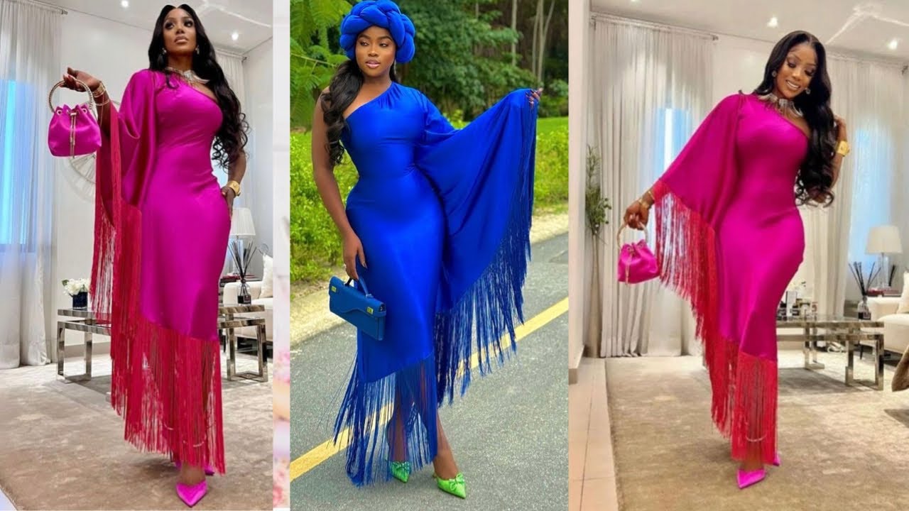 SO SIMPLE:HOW TO CUT AND SEW THIS TRENDY ONE SIDE BUBU & ONE SIDE OFF SHOULDER ASYMMETRICAL DRESS