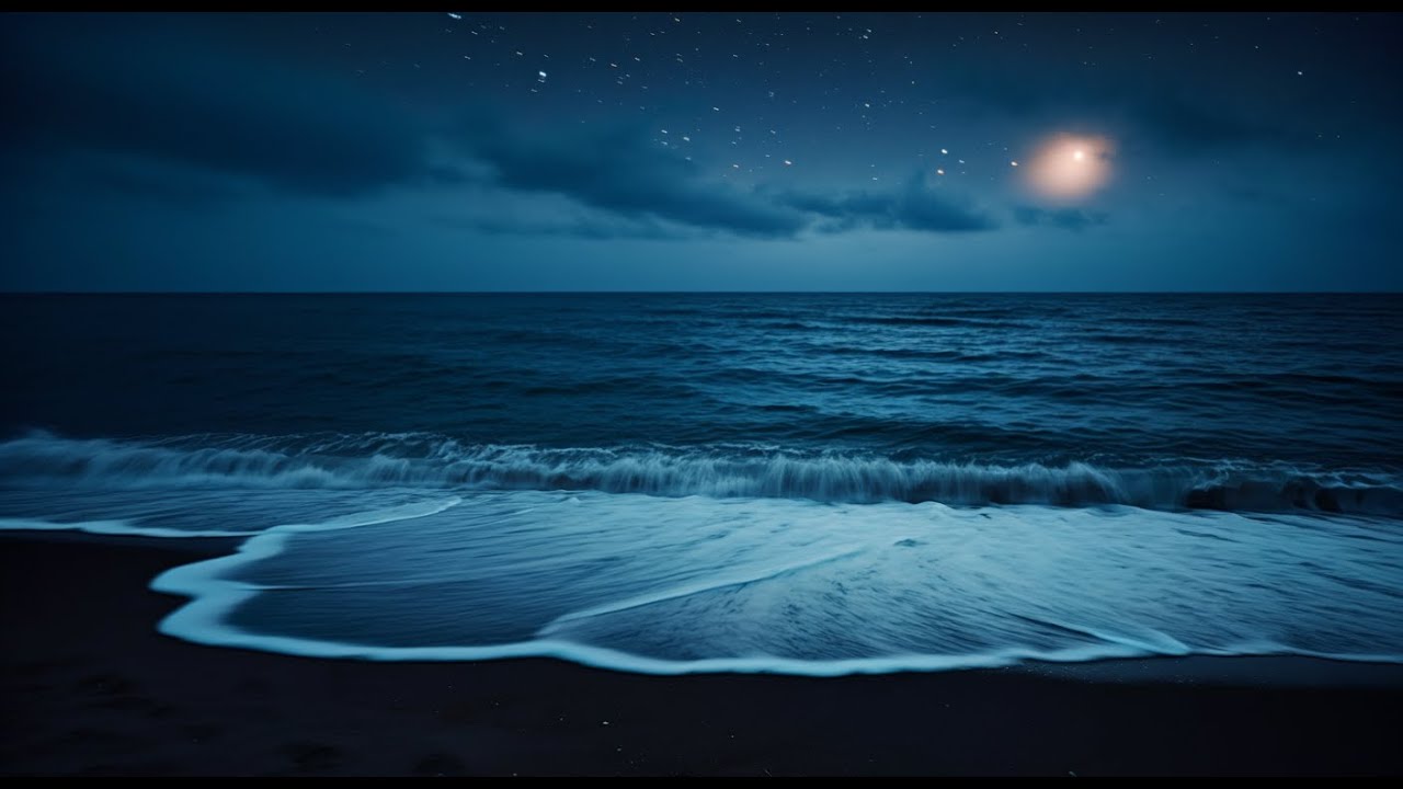 Noche en la Playa: 6 Horas de Olas para Dormir y Relajarte | Sonidos 4K