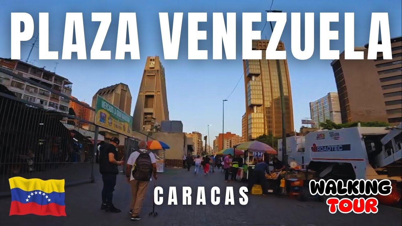 🇻🇪 ПЛАЗА ВЕНЕСУЭЛА Вот как она выглядит! 😲 | Пешеходная экскурсия по городу 🚶🏾 | Каракас, Венесуэла.