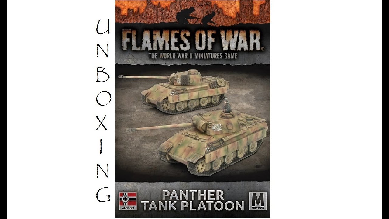 Flames of War: Panther Tank Platoon Unboxing deutsch
