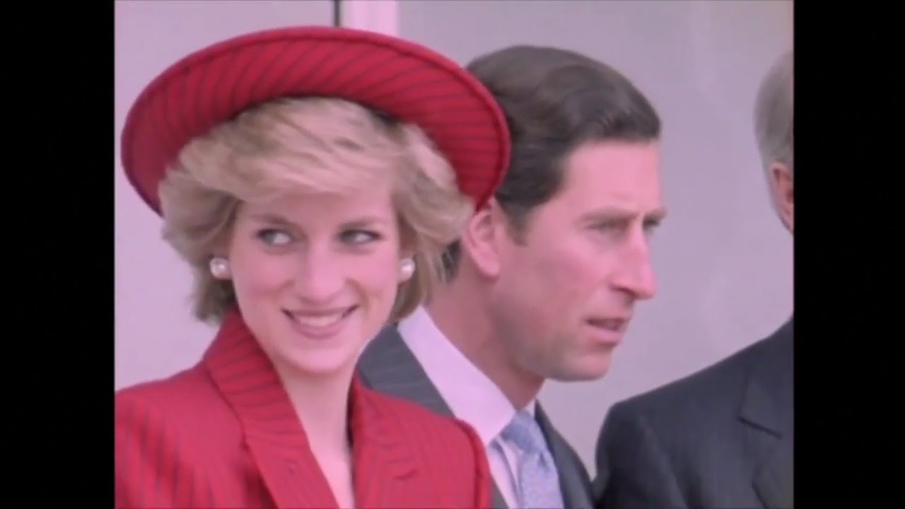 (1986) Gorgeous Princess Diana in a red suit (Close-up shots of her beautiful face in Vancouver, BC)