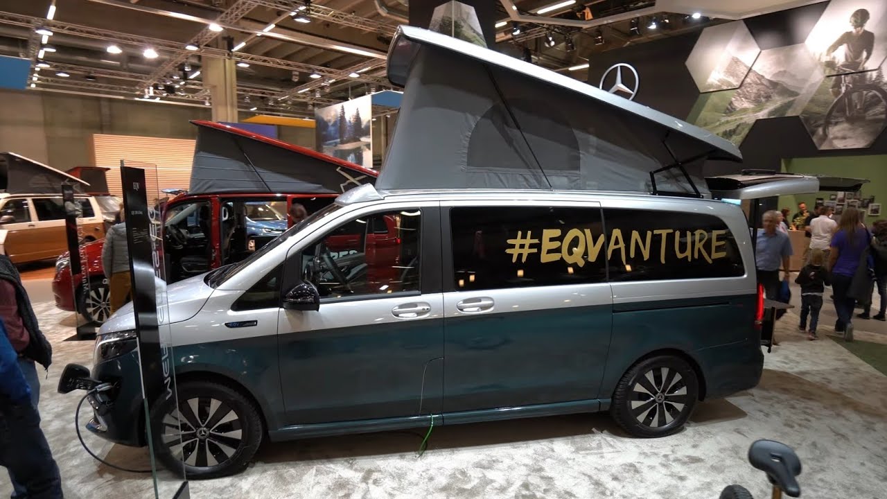 1. vollelektrisches Wohnmobil Mercedes EQVanture 2022. Genialer Grundriss! Bye Bye Westfalia? XXL!