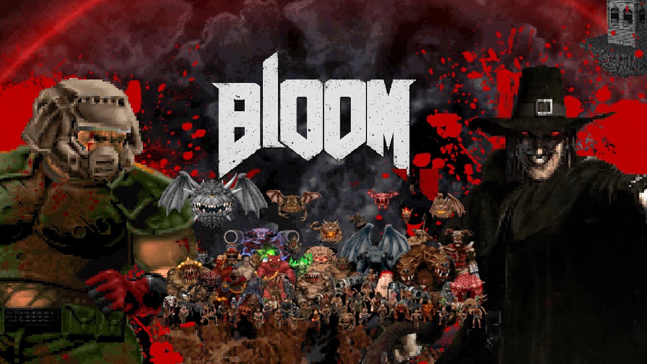 BLOOM (Doom/Blood crossover) - AMAZING Doom 2 TC (GZDoom) - Full campaign playthrough 100%? secrets