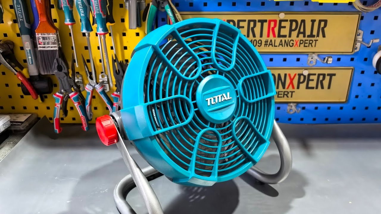 Total Li-ion Cordless Fan 20V TFALI2002 Multi Purpose Portable 360 Rotation + 2 Speed, AC Adapter
