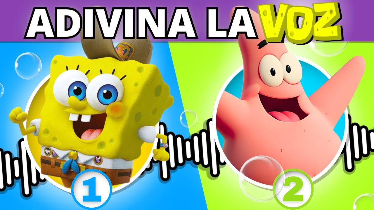 👀🧽 BOB ESPONJA | Sólo el 3% podrá hacerlo bien |  ADIVINA EL PERSONAJE POR LA VOZ | #booquiz #trivia