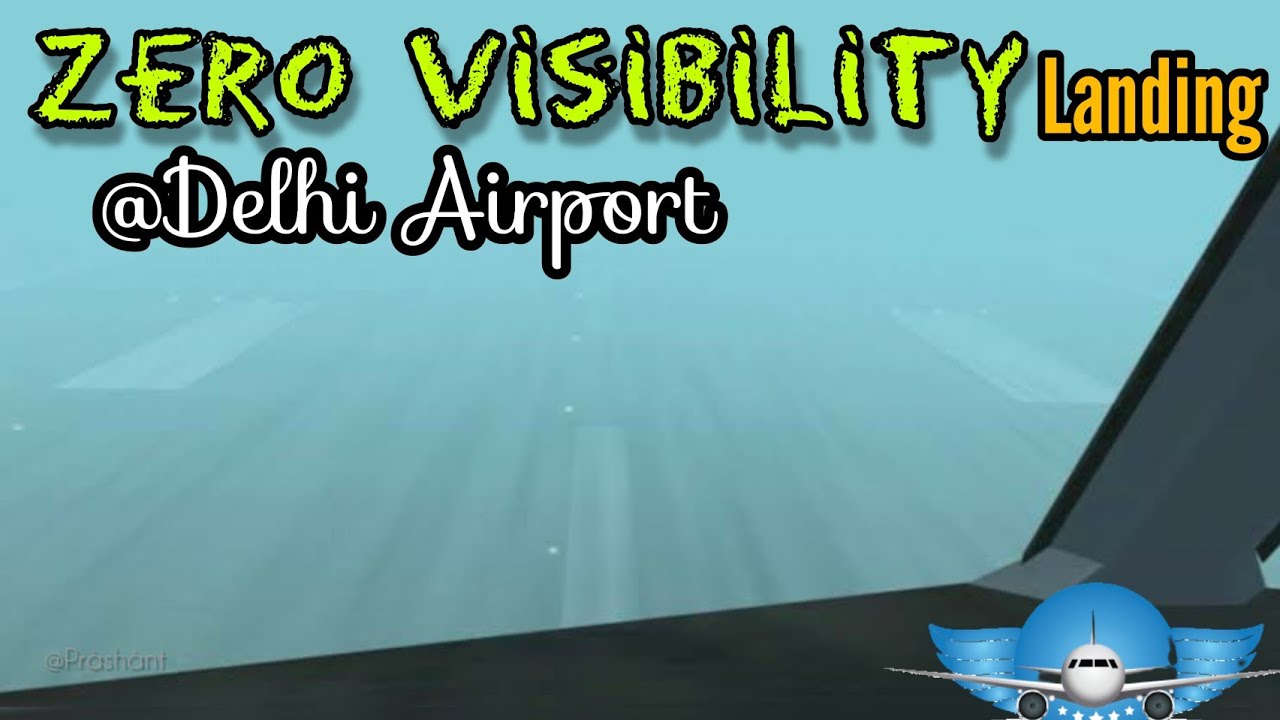 ✅Zero Visibility Landing at DELHI Airport |  #CAT III LANDING | #Cockpit View #Aircraft Landing #vbm