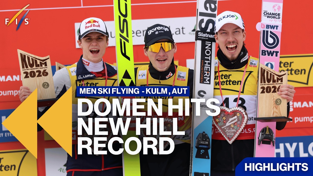 Domen earns a victory and hits a new hill record in Kulm! | Highlights | FIS Ski Jumping