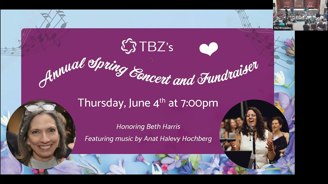 TBZ's Spring Concert & Fundraiser - Honoring Beth Harris - Feat. Anat Halevy Hochberg [2026]