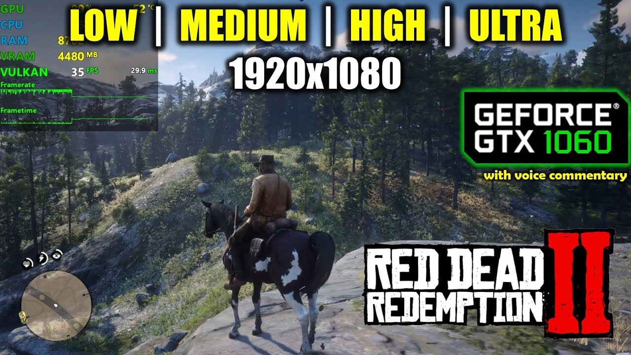 GTX 1060 | Red Dead Redemption 2 — 1080p, все настройки