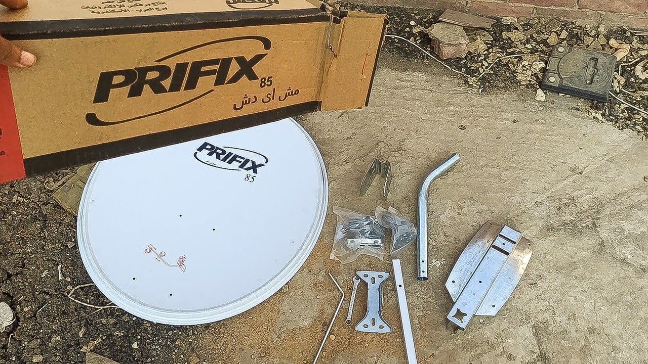 طريقة تجميع اجزاء طبق الدش المتر 100سم, 85سم