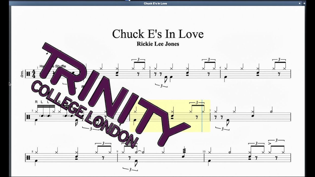 Chuck E's In Love (2012 Syllabus) Trinity Grade 8 Drums