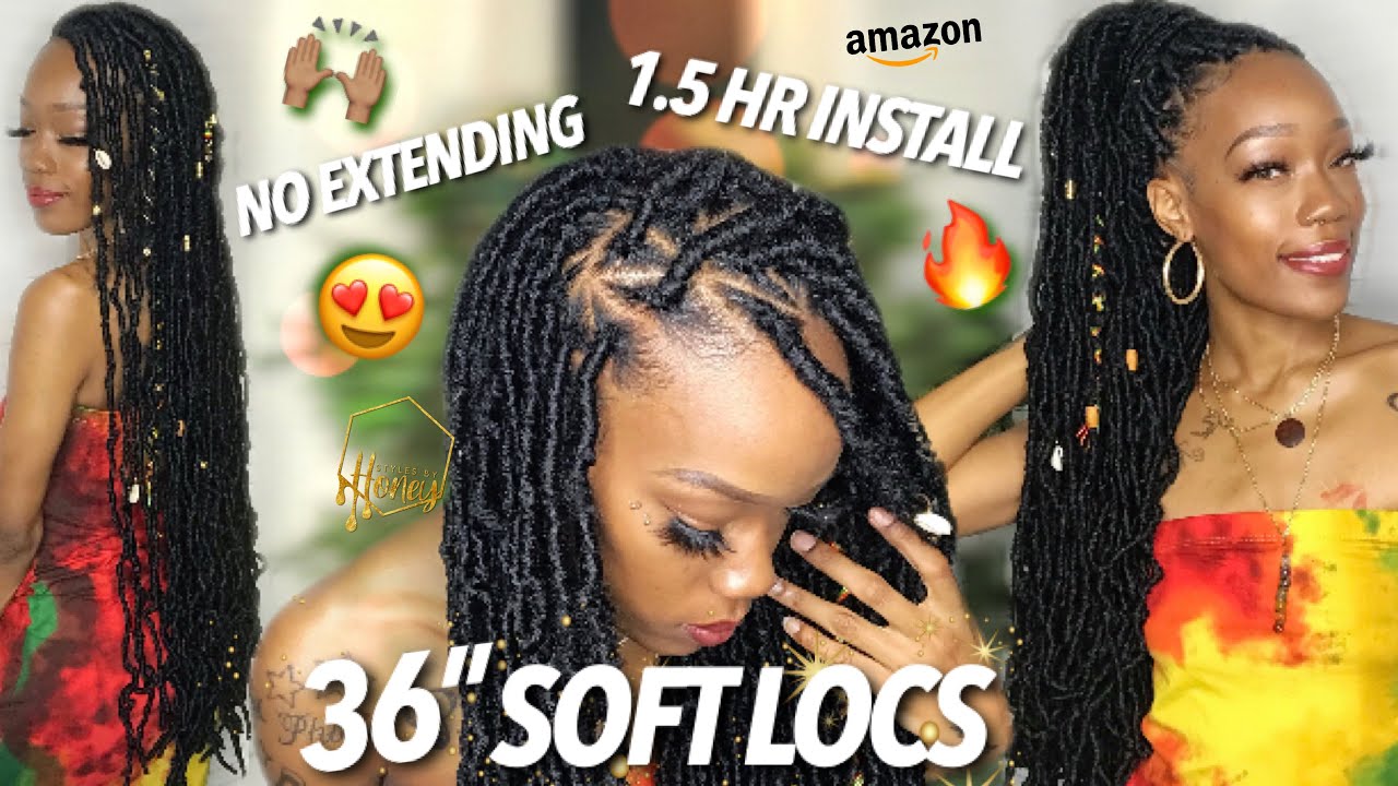 Small, Long Faux Locs In 2 HOURS 🔥 Pre EXTENDED 36” Crochet Soft Locs 🙌🏽 feat. ZRQ HAIR AMAZON