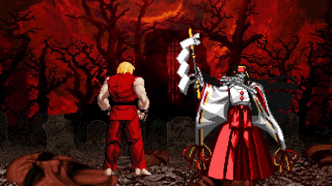 RAGING KEN VS SKELETON MIZUKI / M.U.G.E.N KOF
