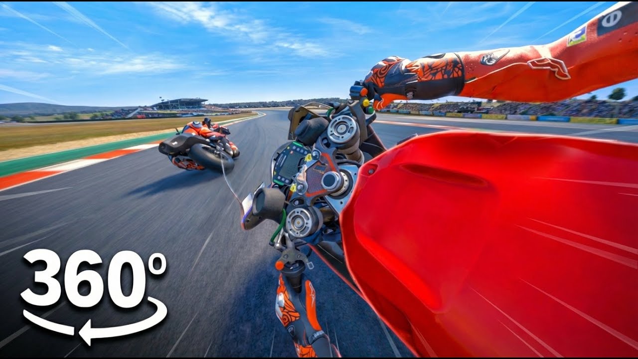 VR Motorbike Racing POV: Full Race [360° 4K]
