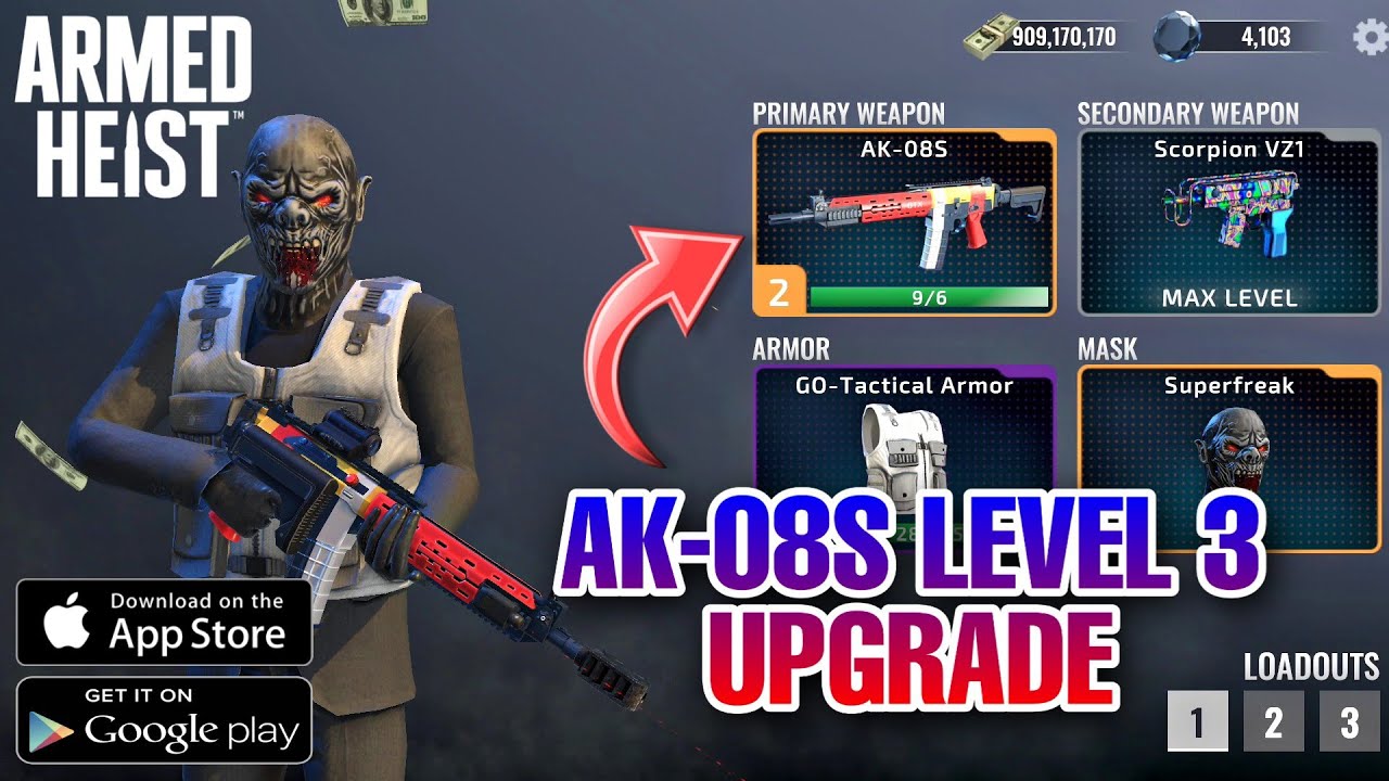 NEW AK-08S Level 3 UPGRADE & Gameplay| Armed Heist