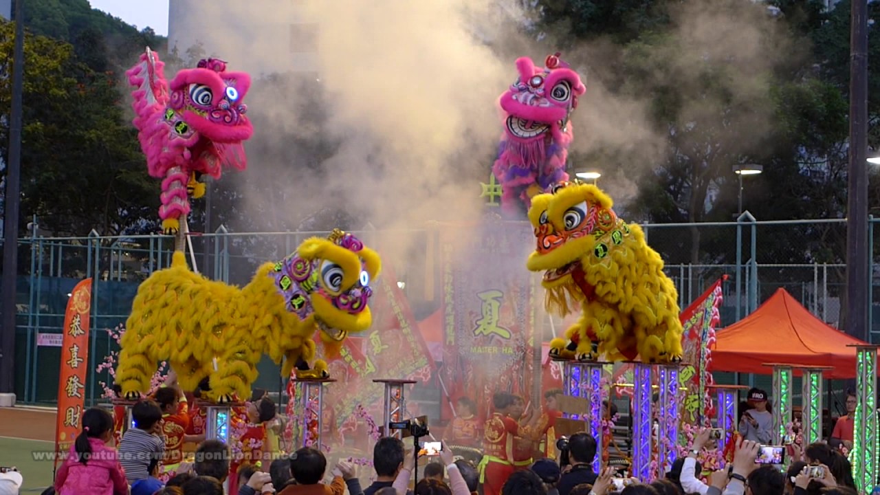 【夏國璋龍獅團】2017農曆新年醒獅表演