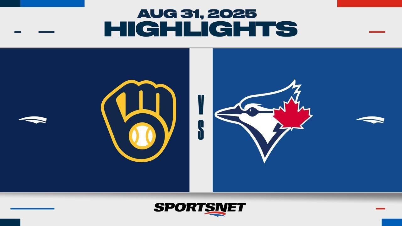 MLB Highlights | Brewers vs. Blue Jays - August 31, 2025