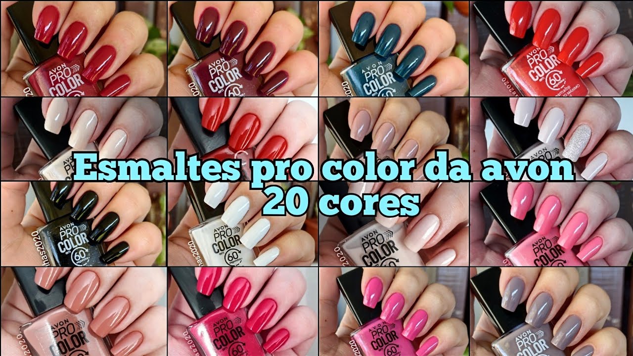 ESMALTES PRO COLOR 60s DA AVON TODAS AS CORES DE 2021