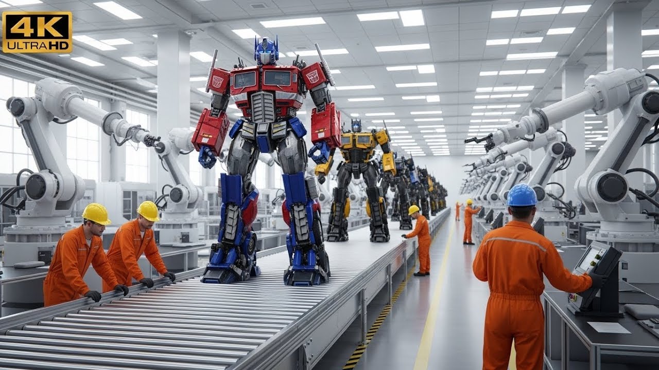 Inside a Mega Optimus Prime Factory – How Transformers Robots Are Mass Produced