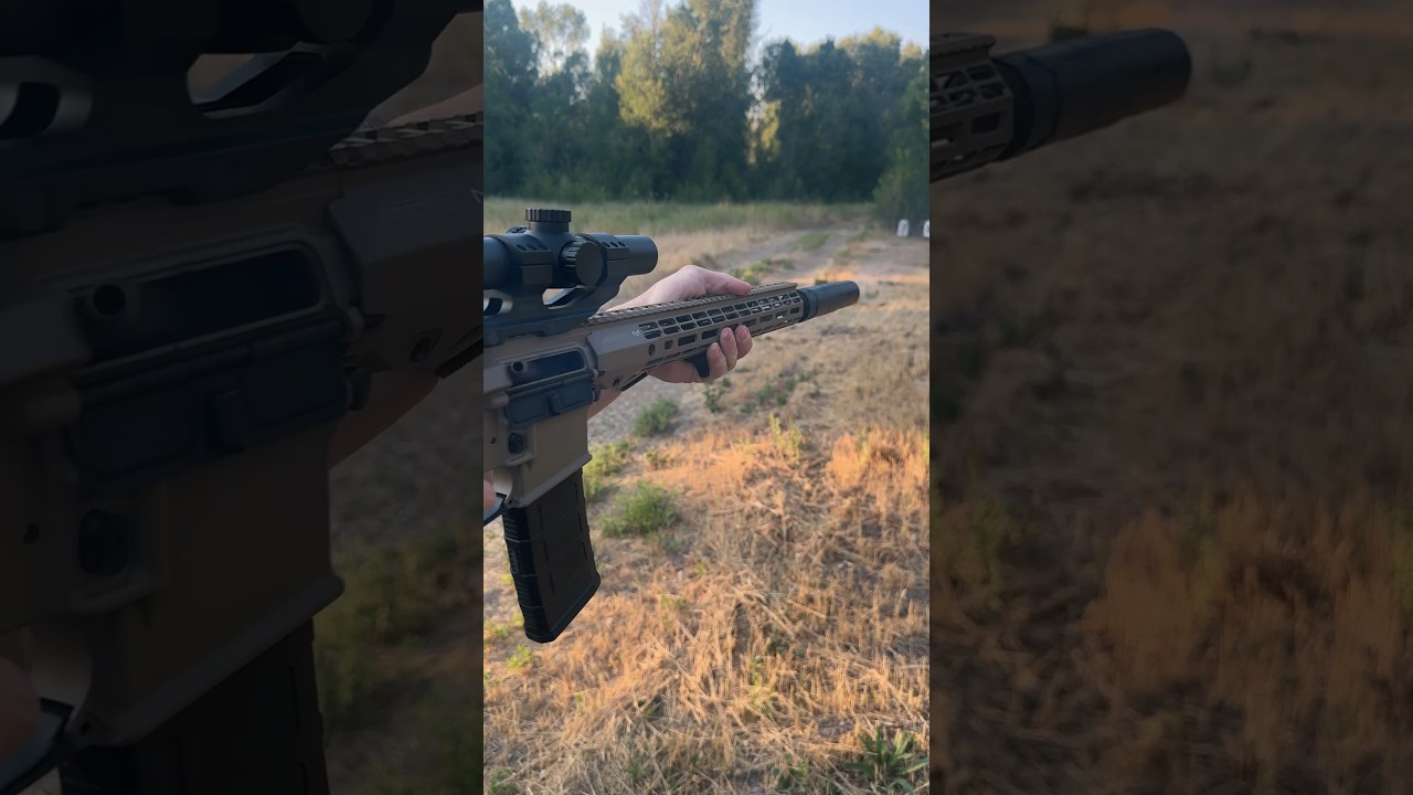 The sound of silence | SilencerCo Omega 36M #shorts #ar15 #shooting #guns #gun