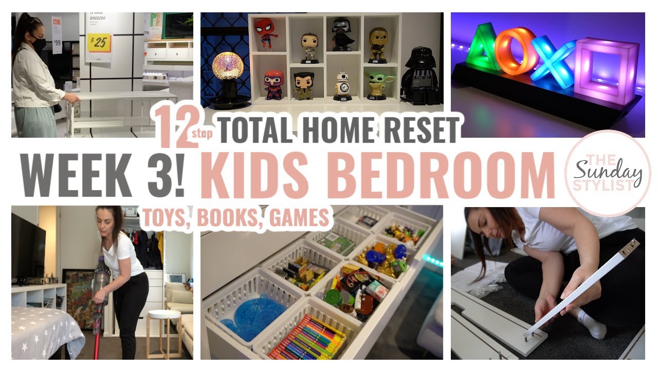 CLEAN & ORGANISE WITH ME + IKEA STORAGE MAKEOVER FOR KIDS ROOM || THE SUNDAY STYLIST