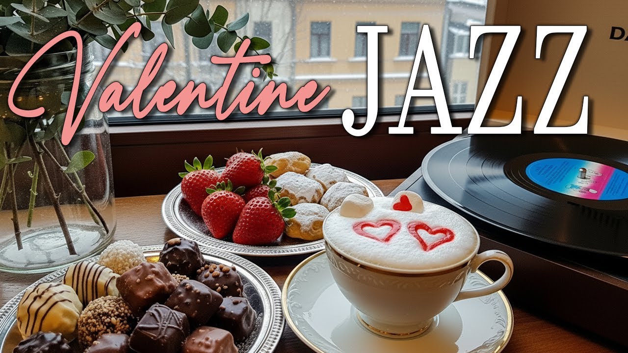 Romantic Coffee Jazz ☕ Valentine Piano & Smooth Bossa Nova for Happy Mood